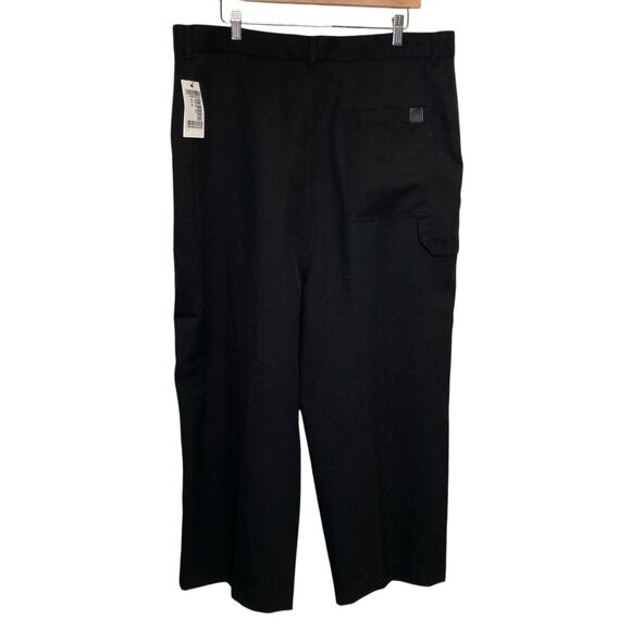 LOEWE Womens XXL High Waisted Tapered Zip Button Hem 100% Wool Trouser Pants NWT - Picture 2 of 14